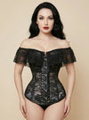 Corset Cuir et Dentelle