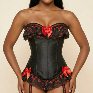 Corset Cuir Femme Haut de Gamme - Vue face (moyenne)