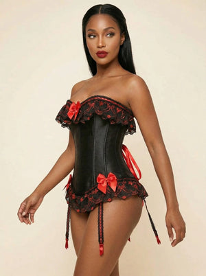 Corset Cuir Femme Haut de Gamme - Vue mouvement (moyenne)