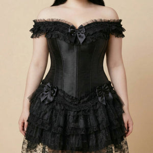 Corset Dentelle Tulle - Vue face (plus-size)