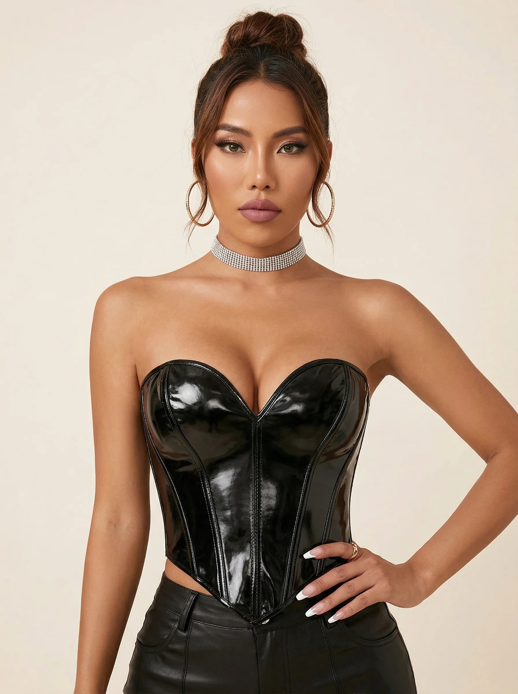 Corset En Cuir Femme - Vue principale (moyenne)