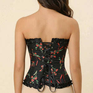 Corset Femme à Fleurs - Vue dos (petite)