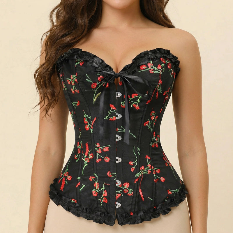 Corset Femme à Fleurs - Vue face (petite)