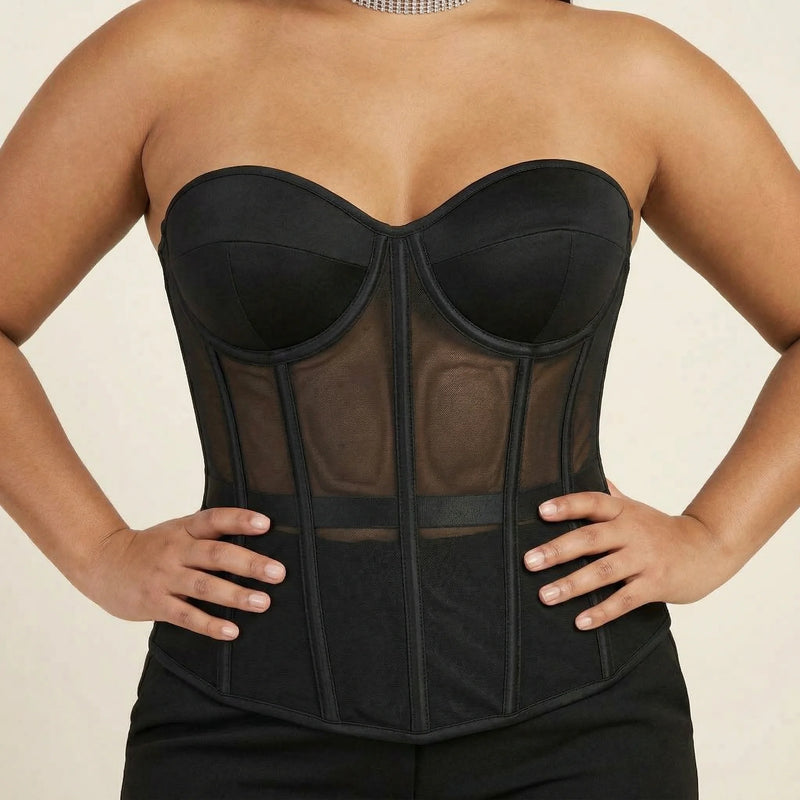 Corset Femme Sous Poitrine - Vue face (plus-size)