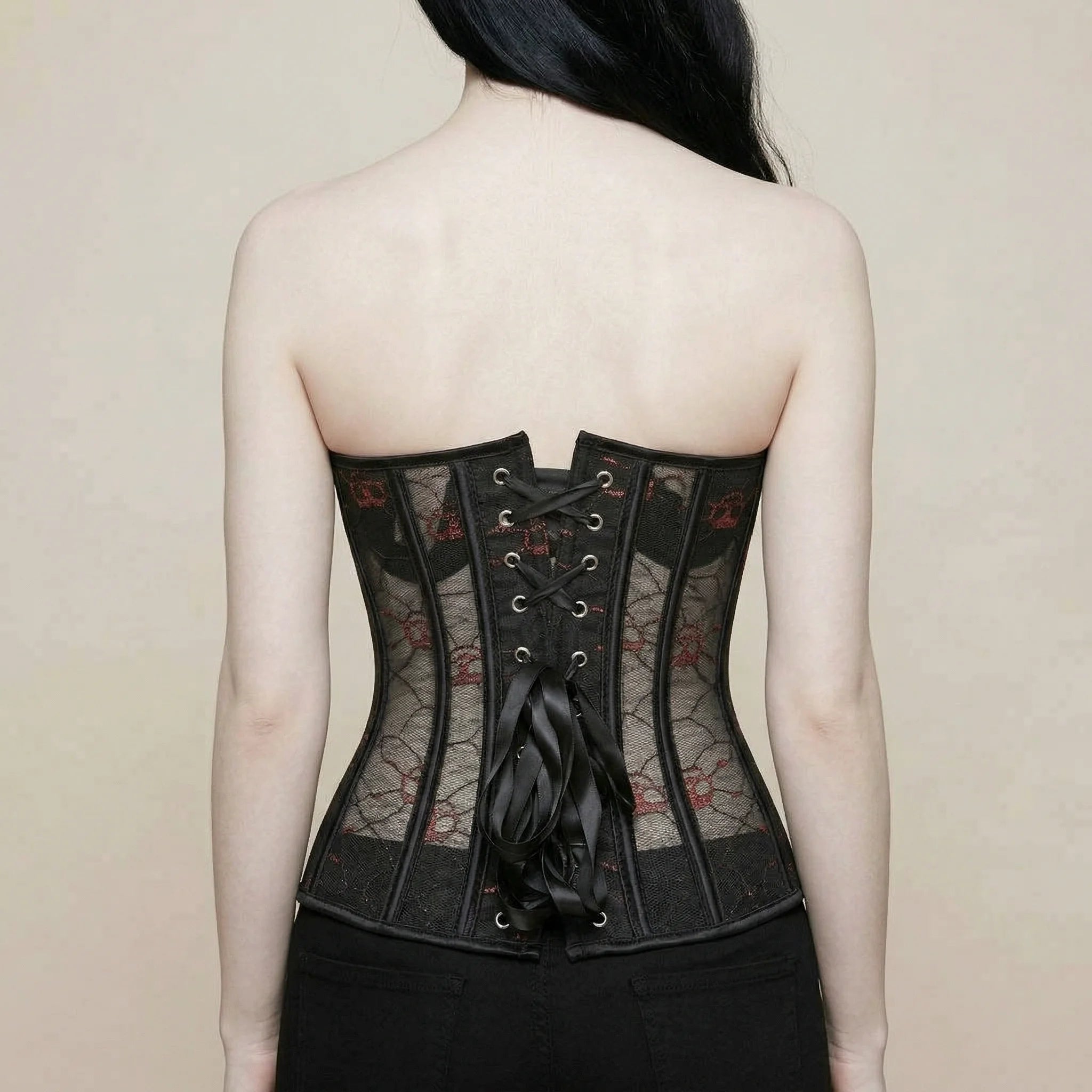 Corset Gothique Dentelle - Vue dos (petite)