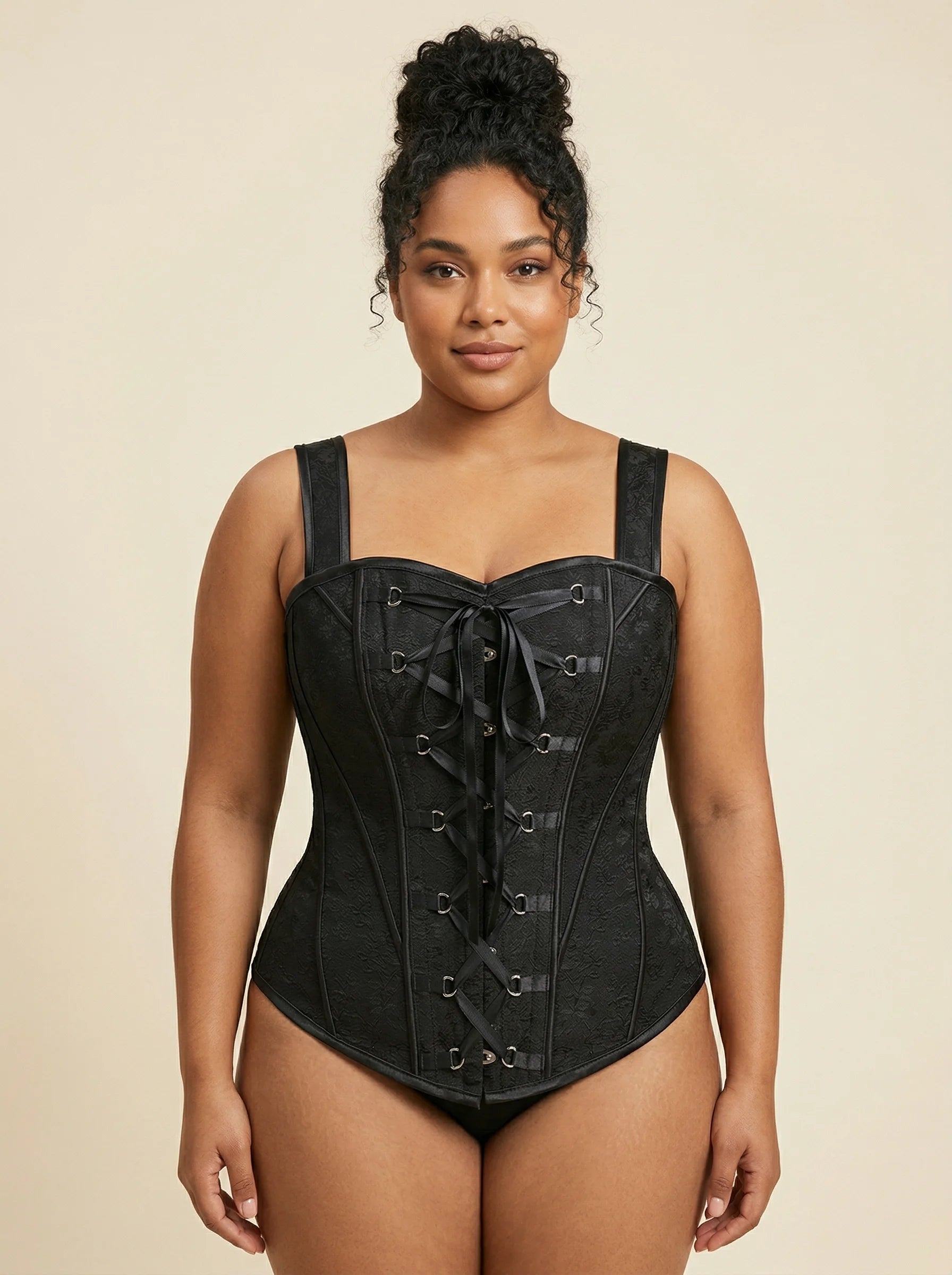 Corset Noir à Bretelles