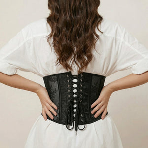 Corset Noir Court - Vue dos (curvy)