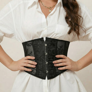 Corset Noir Court - Vue face (curvy)