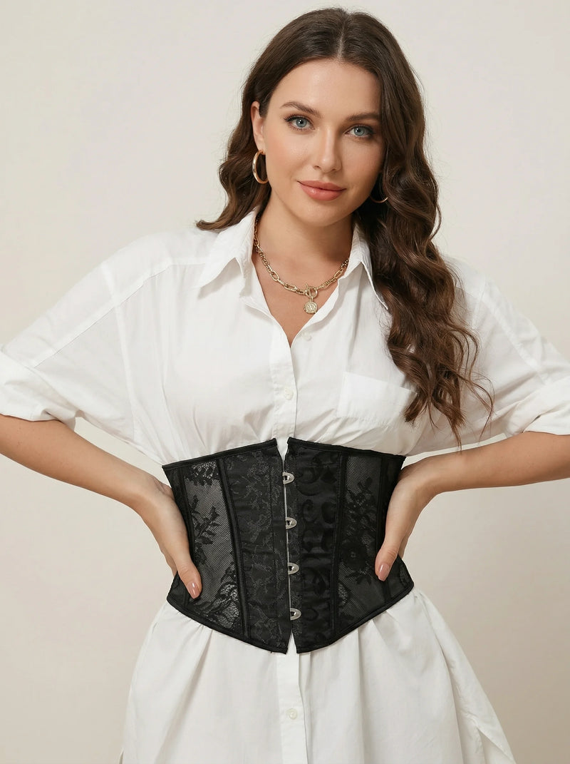 Corset Noir Court - Vue principale (curvy)