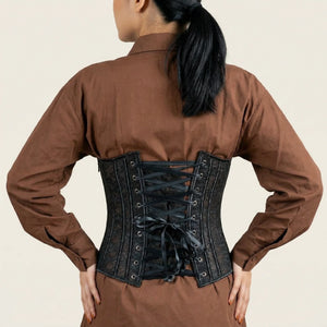 Corset Noir Dentelle - Vue dos (moyenne)