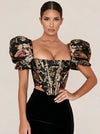 Corset Noir et Or