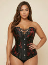 Corset Noir Et Rouge