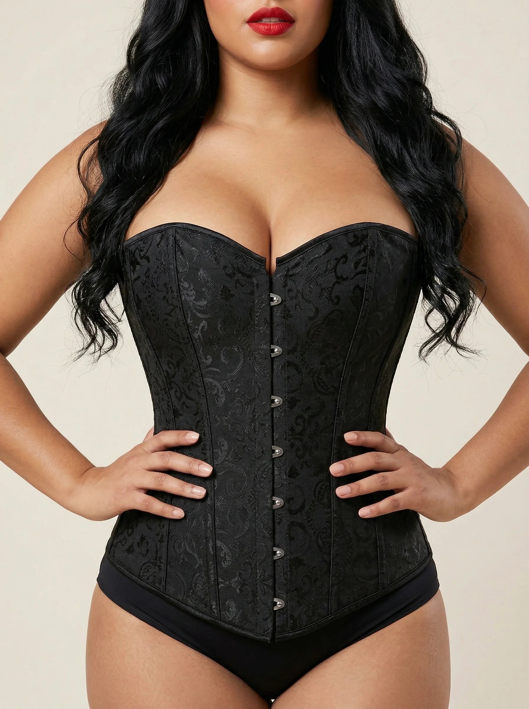 Corset Noir Long Femme