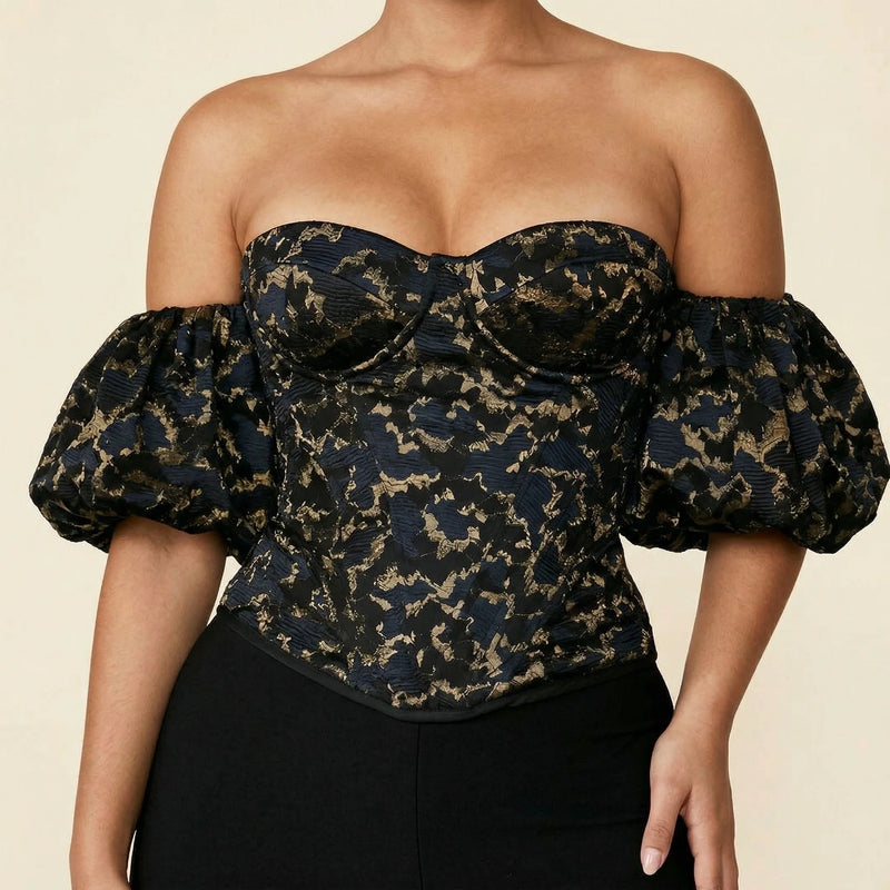 Corset Noir Luxe - Vue face (plus-size)