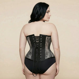 Corset Noir Transparent - Vue dos (plus-size)