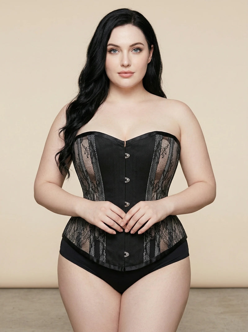 Corset Noir Transparent - Vue principale (plus-size)