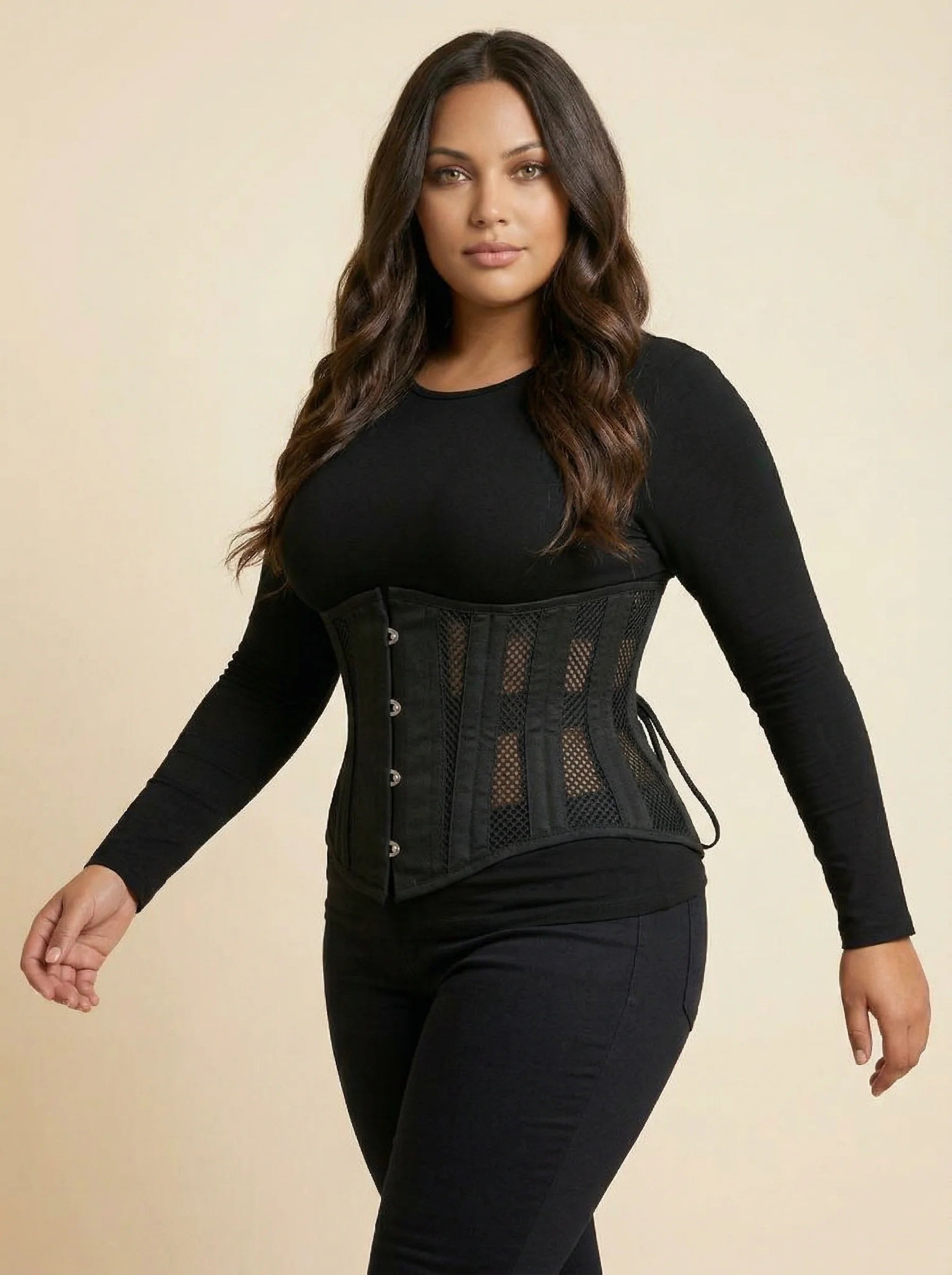 Corset Serre Taille Femme - Vue mouvement (plus-size)