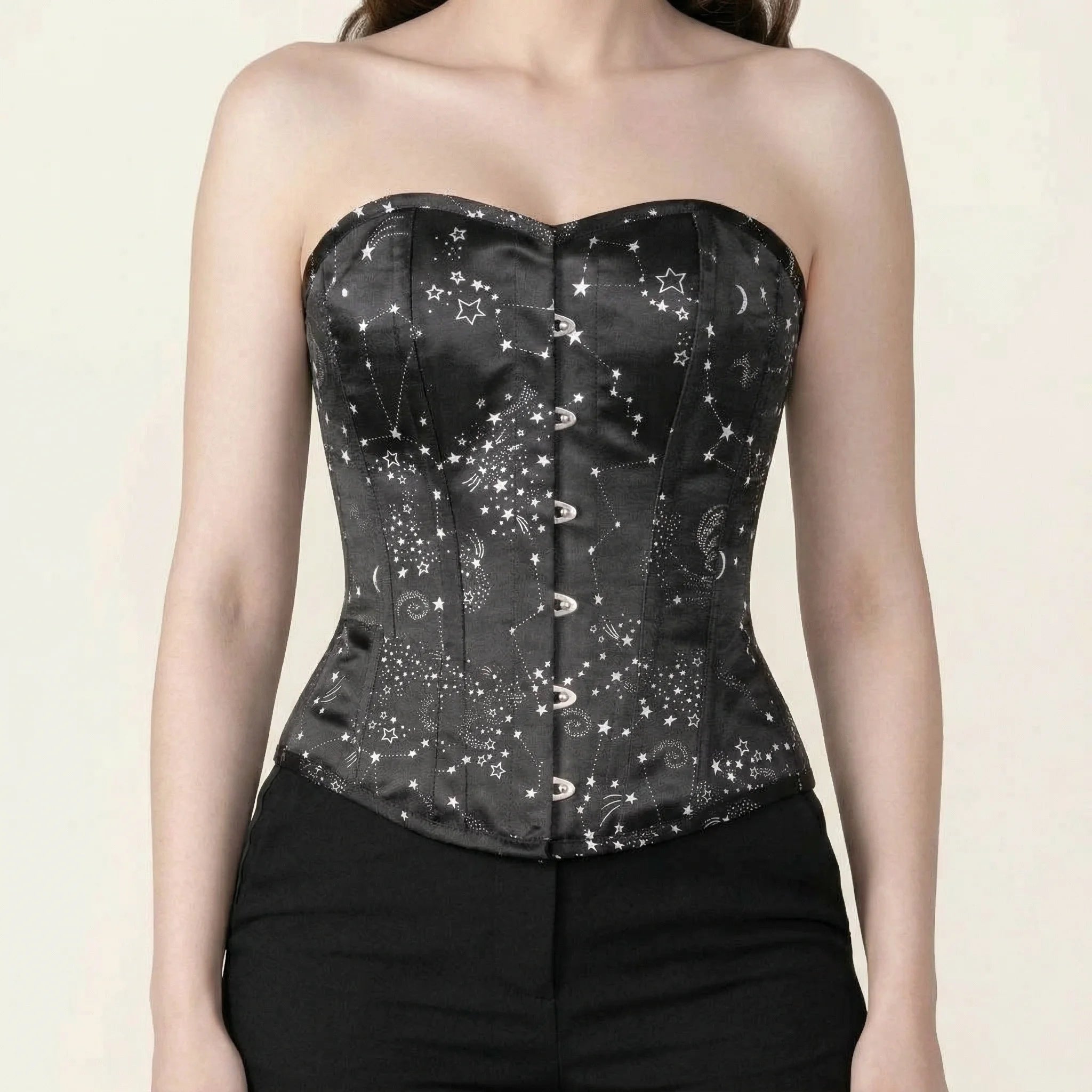 Corset Sexy Noir - Vue face (moyenne)