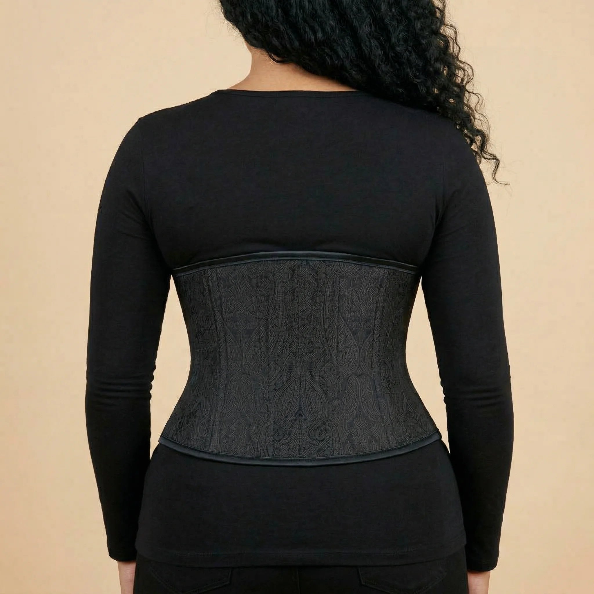 Corset Sous Buste Noir - Vue dos (curvy)