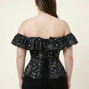 Corset Taille Fine Noir - Vue dos (plus-size)