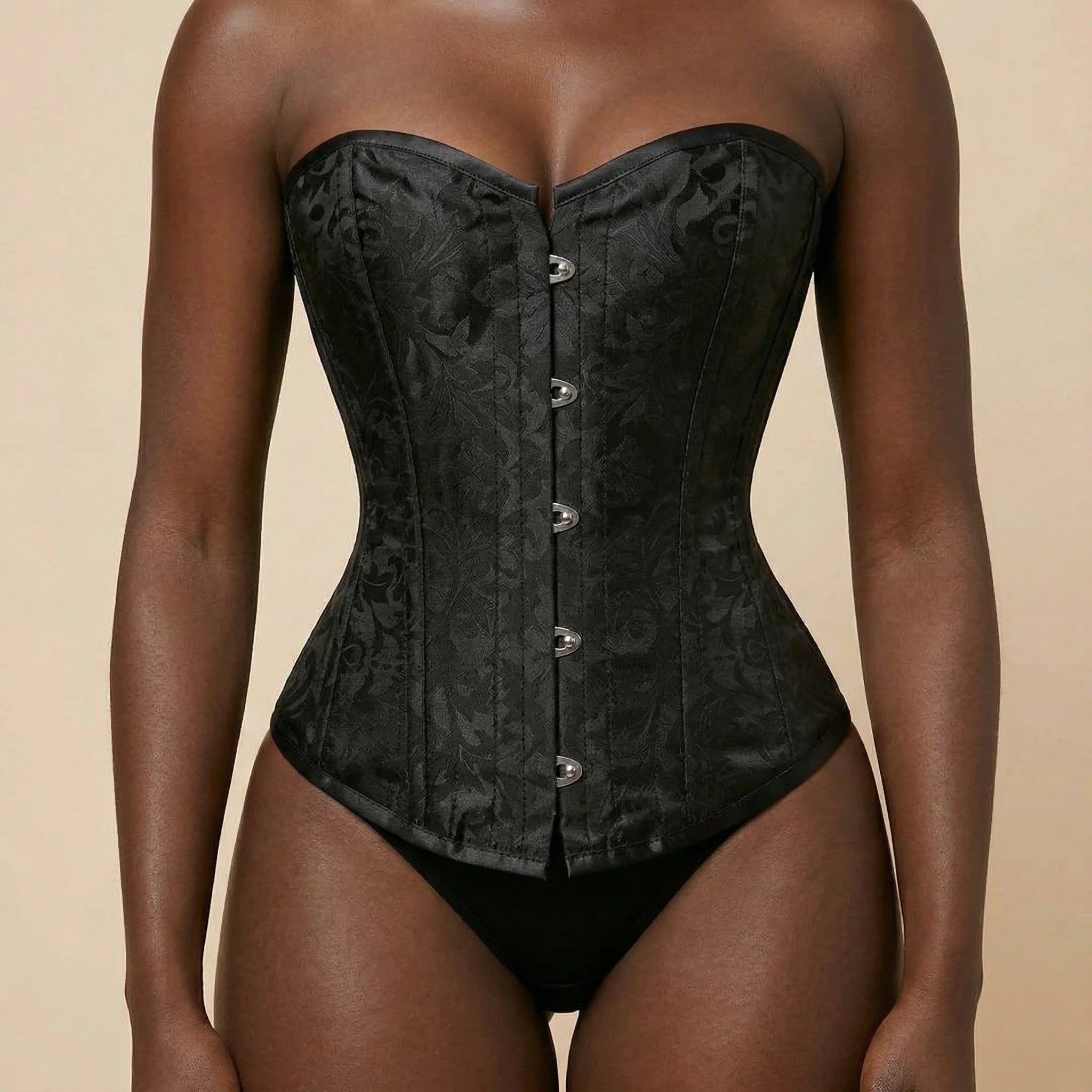 Corset Underbust Jacquard - Vue face (curvy)