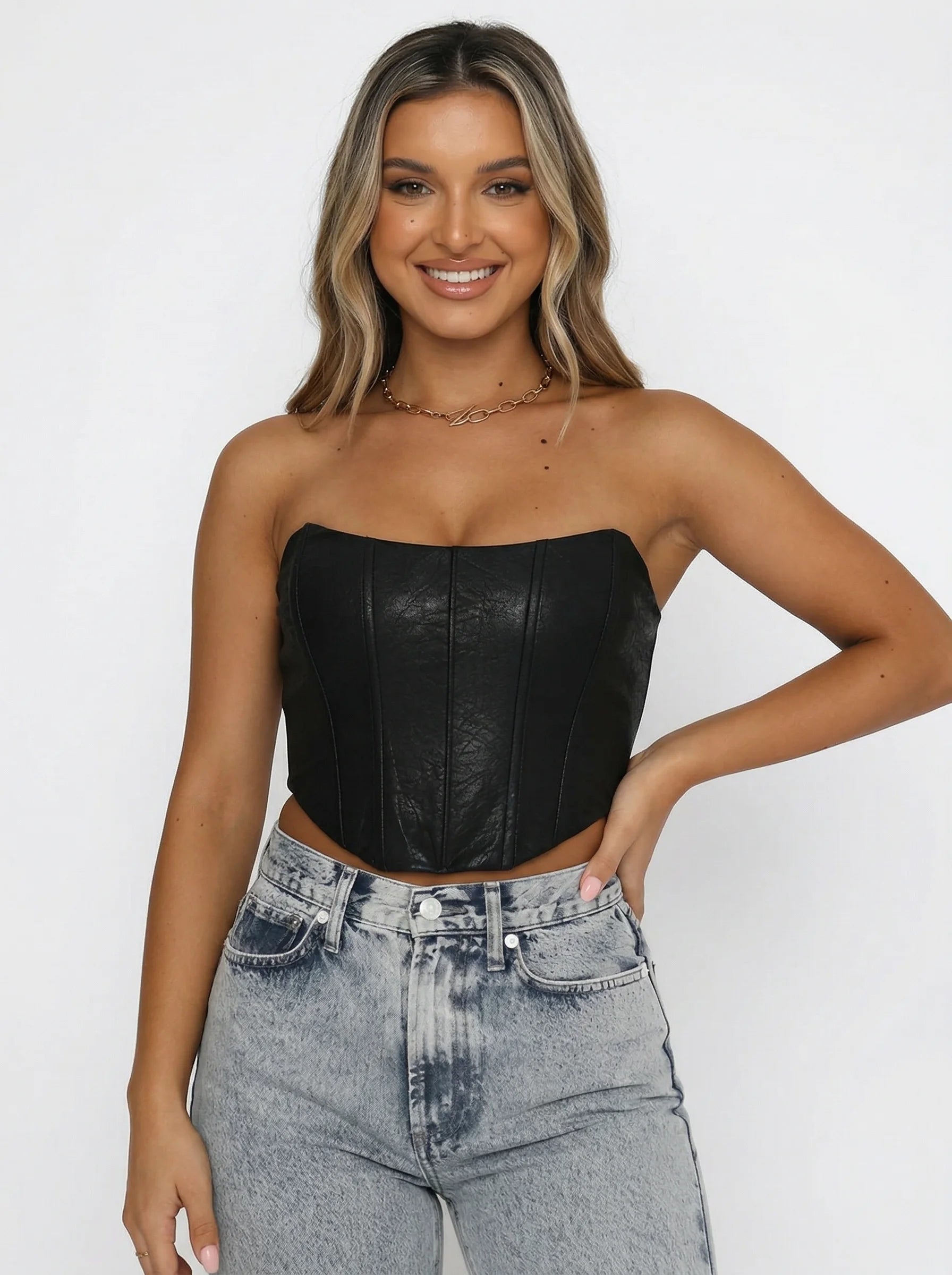 Corset Noir en Cuir