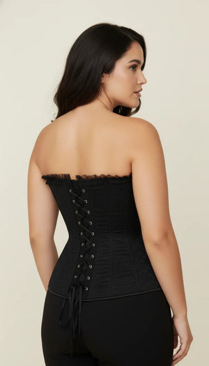 Corset Noir En Laine - Vue dos
