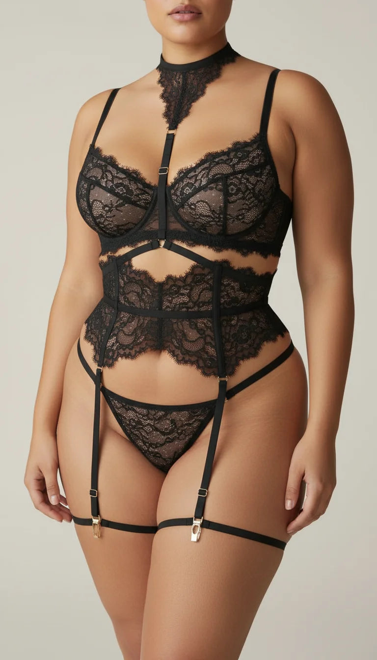 Corset Porte-Jarretelle Grande Taille - Vue face