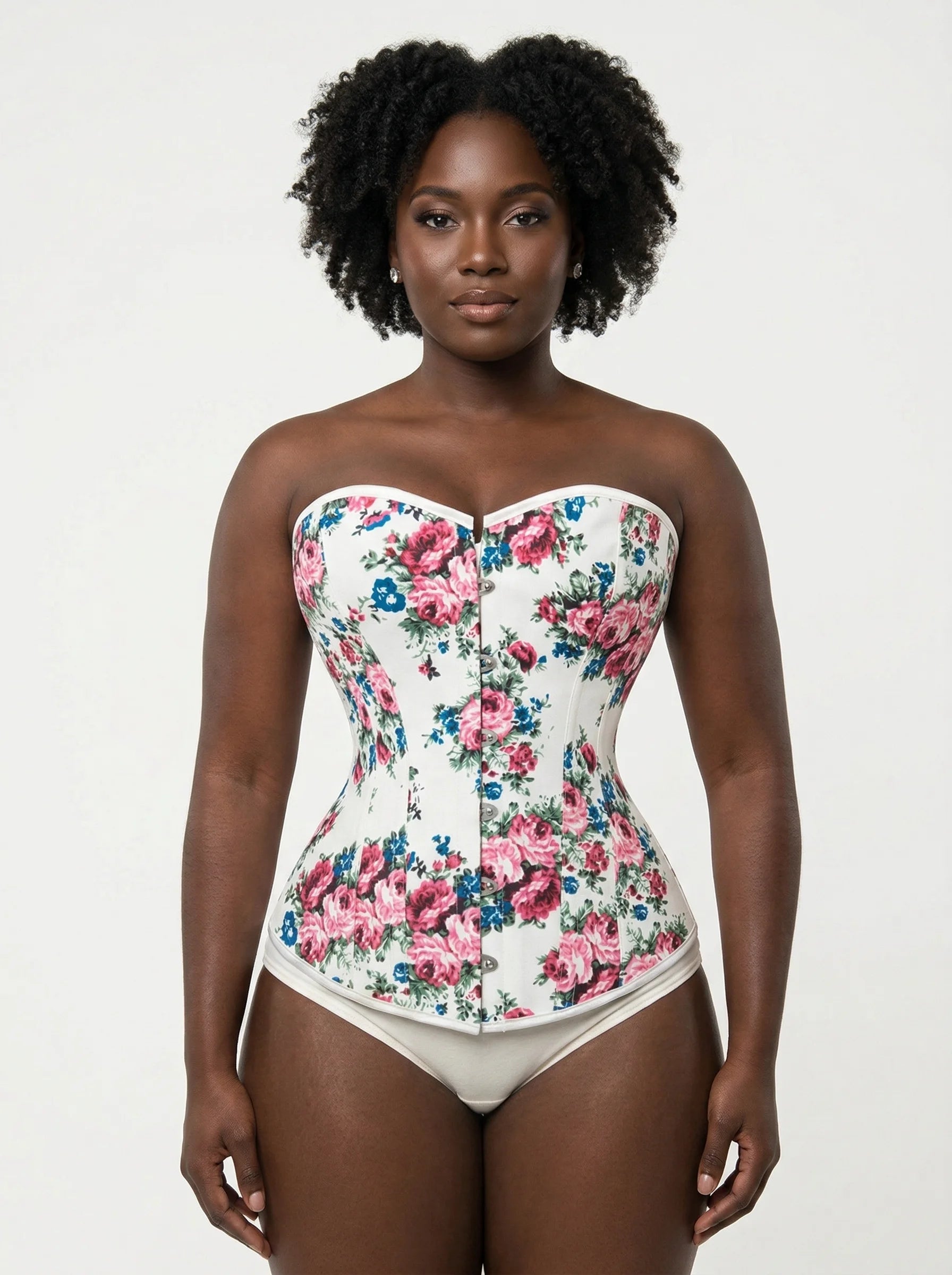 Corset Rose et Blanc