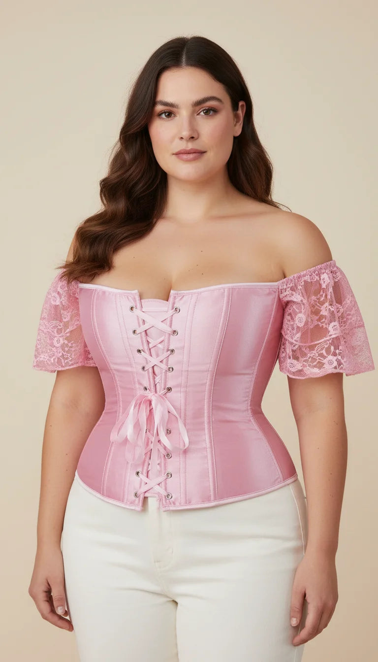 Corset Rose Fluo - Vue principale