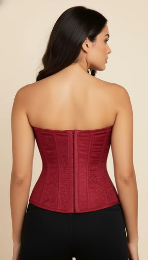 Corset Sculptant Rouge Élégant - Vue dos