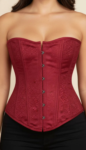 Corset Sculptant Rouge Élégant - Vue face