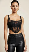Corset Top Dentelle Transparente