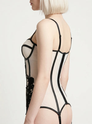 Corset Transparent Blanc - Vue profil (petite)