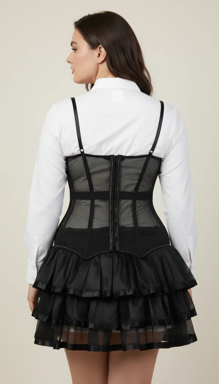 Corset Tulle Transparent - Vue dos