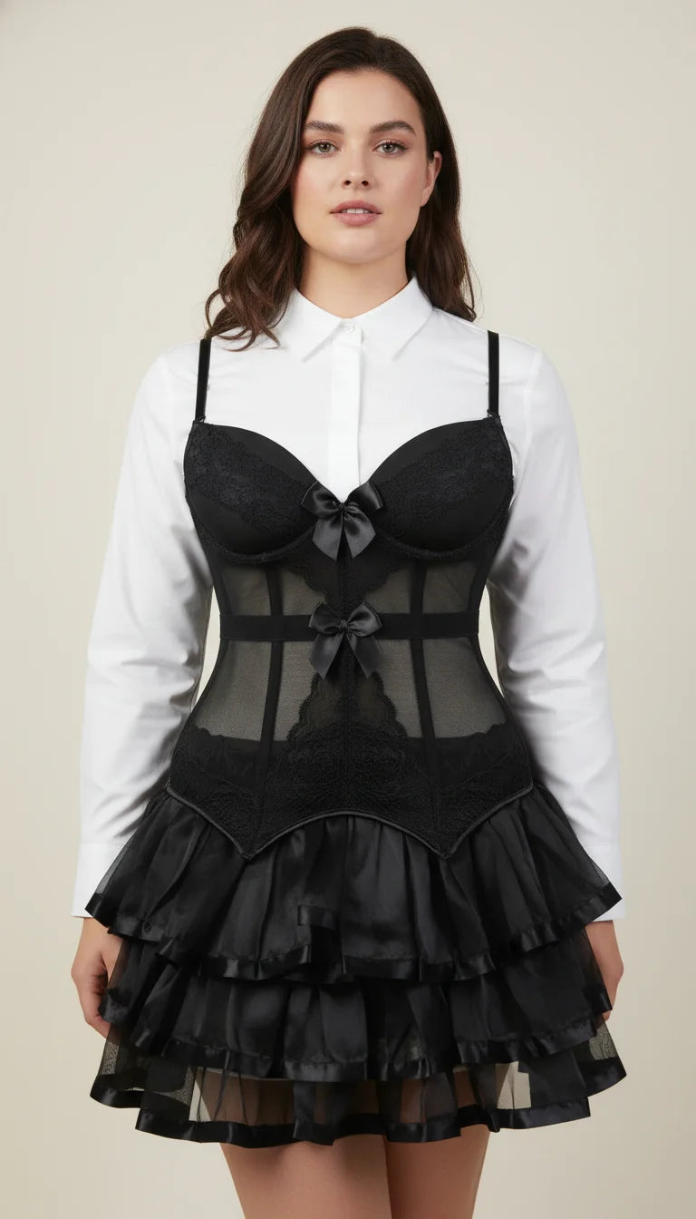 Corset Tulle Transparent - Vue principale