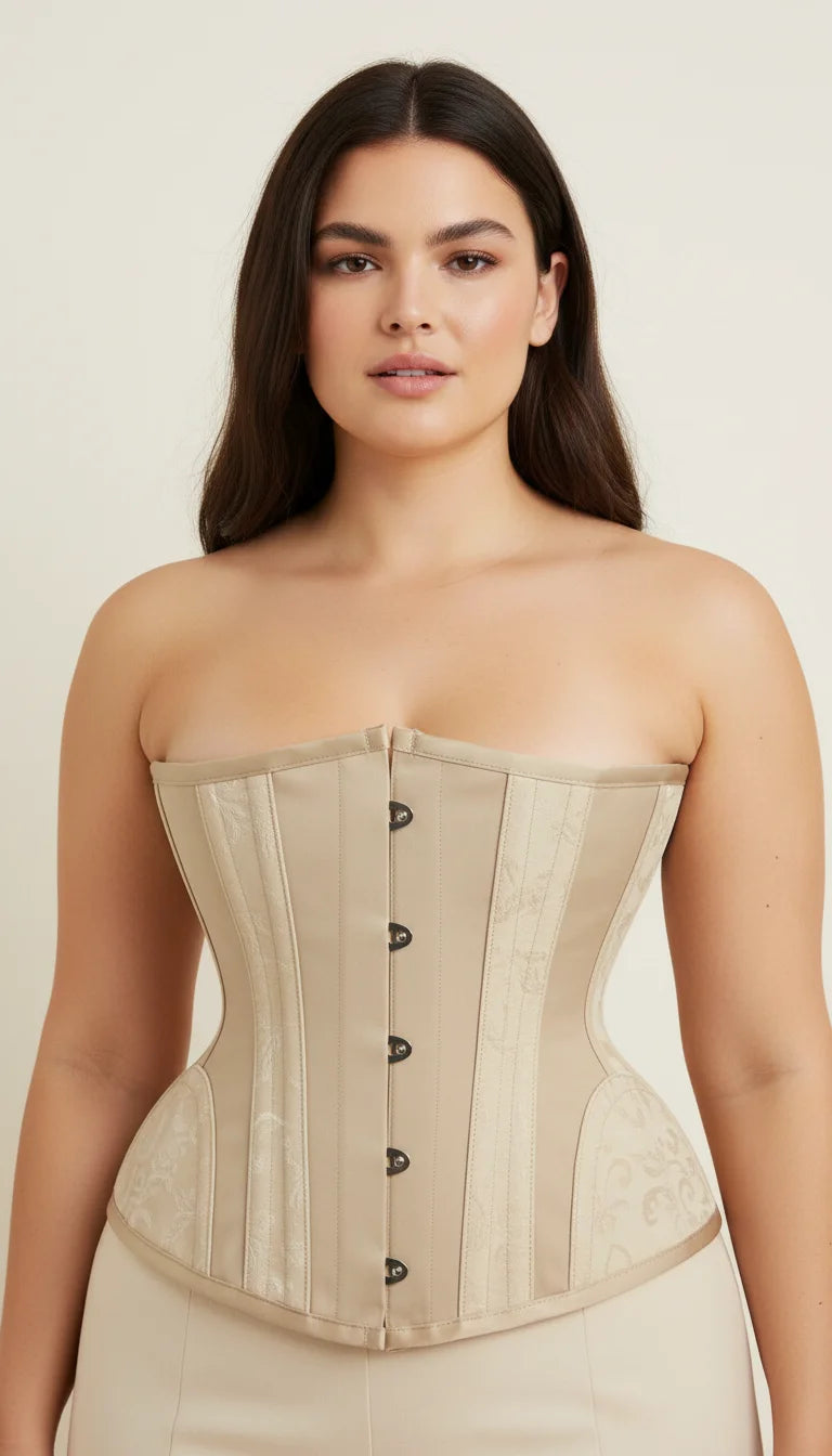 Corset Underbust Beige Ajustable - Vue principale