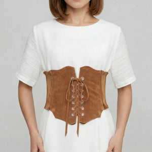 Corset Underbust Cuir - Vue face (petite)