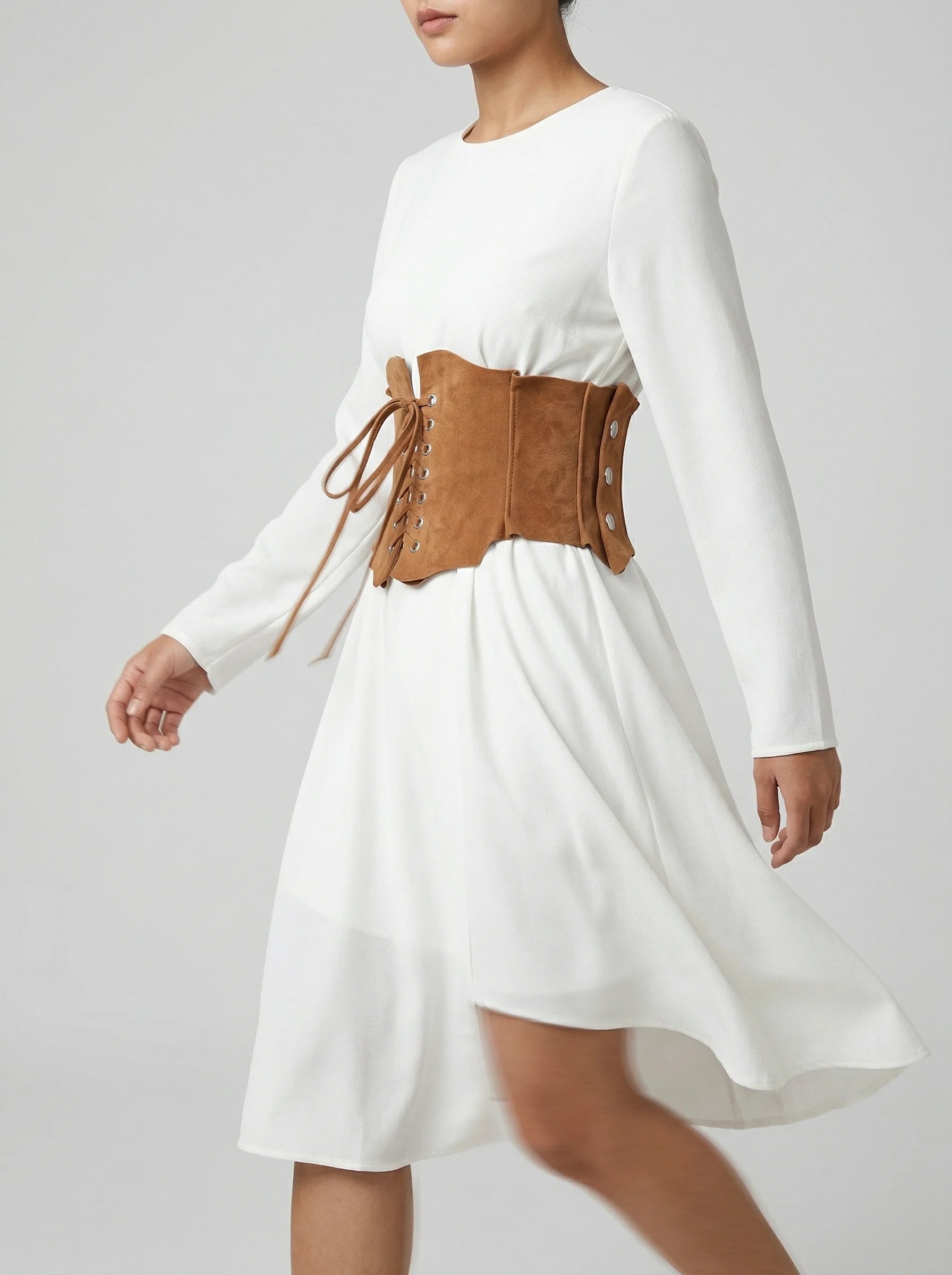 Corset Underbust Cuir - Vue mouvement (petite)