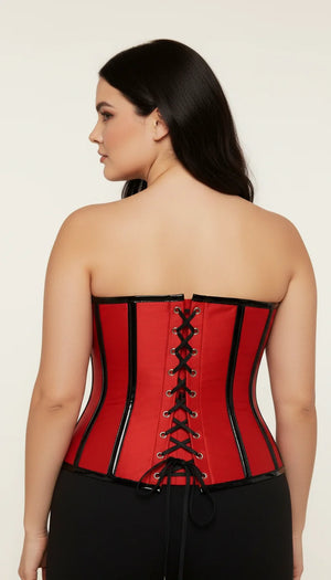 Corset Underbust Zippé Bicolore - Vue dos