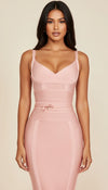 Robe Bandage Rose Poudré