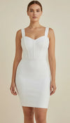 Robe Corset Bandage Blanche Sculptante