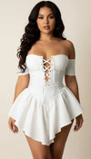 Robe Corset Bardot Blanche Pure