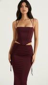 Robe Corset Bordeaux Mat
