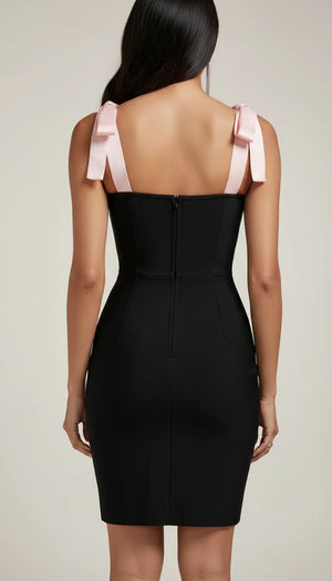 Robe Corset Bretelles Rose Poudré - Vue dos