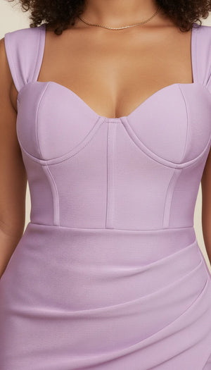 Robe Corset Bustier Lavande - Vue face