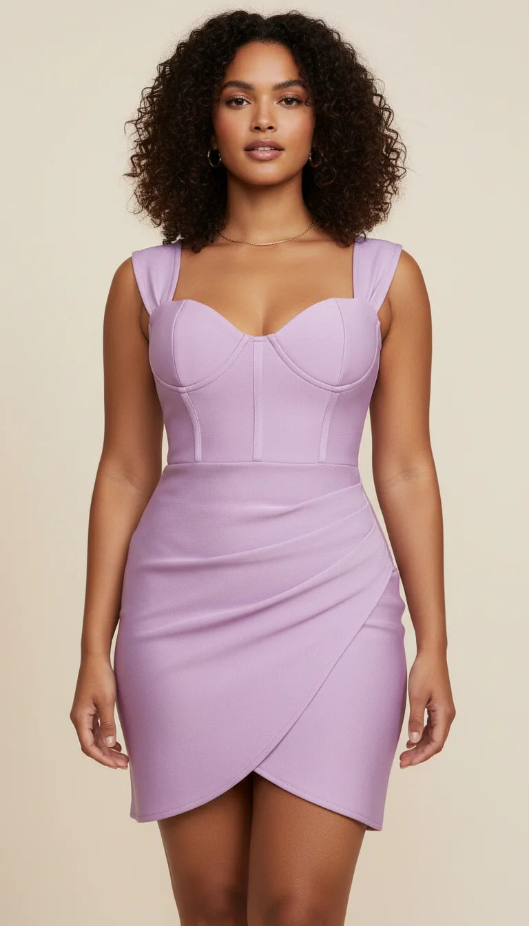 Robe Corset Bustier Lavande - Vue principale