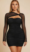 Robe Corset Bustier Résille Noire