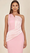 Robe Corset Drapée Rose Poudré