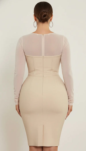 Robe Corset Manche Longue - Vue dos